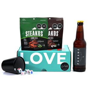 kit de regalo cerveza botana dados