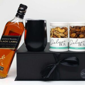 kit whisky snacks y vaso en caja Deluxe