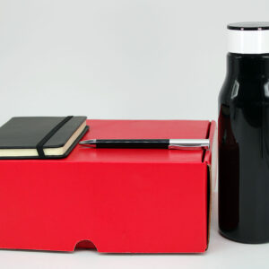 kit nuevo ingreso libreta pluma y cilindro en caja roja