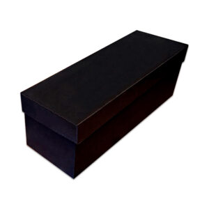 caja para botella de pastas duras color negro