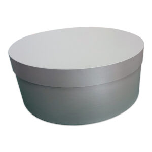 caja redonda de pastas duras color plata