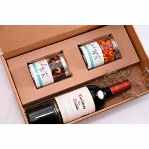 kit vino casillero botana caja corrugada